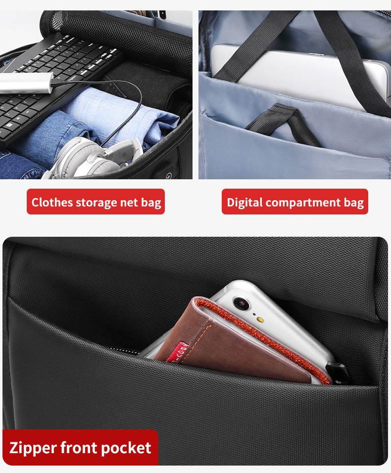 High quality products men's waterproof 17 inch Laptop Backpack Travel Business Backpack