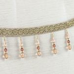 Handmade fashionable chain beads lace tassels fringes for curtain/sofa/pillow
