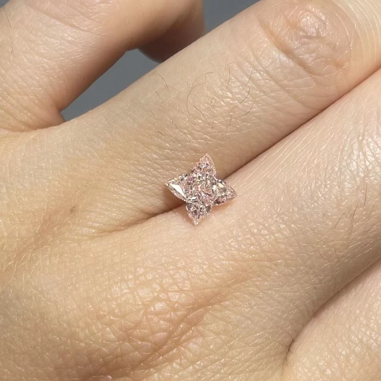 Loose CVD Synthetic Lab Grown Pink Diamonds Fuor Leaf Flower Cut 1.5ct