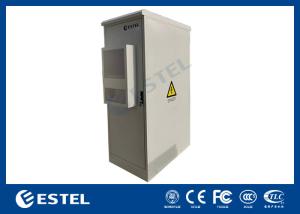 Quality Dual Doors 42U Galvanized Steel Outdoor Telecom Cabinet Intregrated With 2000W DC Air Con wholesale