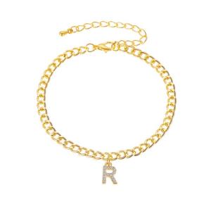 Quality Personalized 18K Gold Plated Fashion Brass Cuban Link Chain Tennis Bracelet for Women wholesale