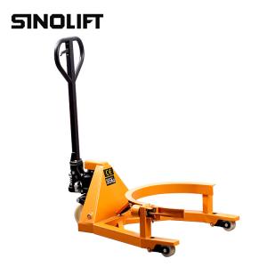 Quality Sinolift HJ365 hand hydraulic 55 gallon oil drum pallet truck wholesale