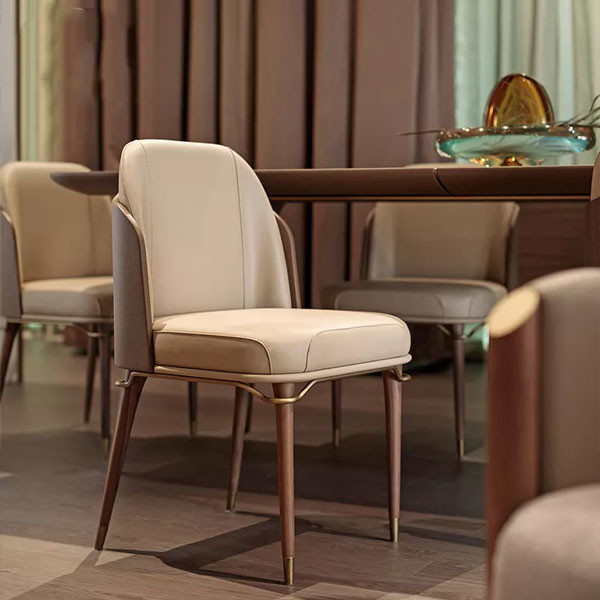 Italian Luxury Metal Frame Dining Chairs 8 Kg Glad Leather Negotiation