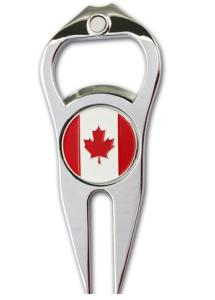 Quality Custom Laser Engraving Logo Metal Bent Fork Golf Repair Divot Tool wholesale