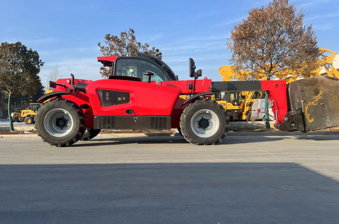 7Ton Articulating Telescopic Handler Forklift with Rotator and Diesel Power Source