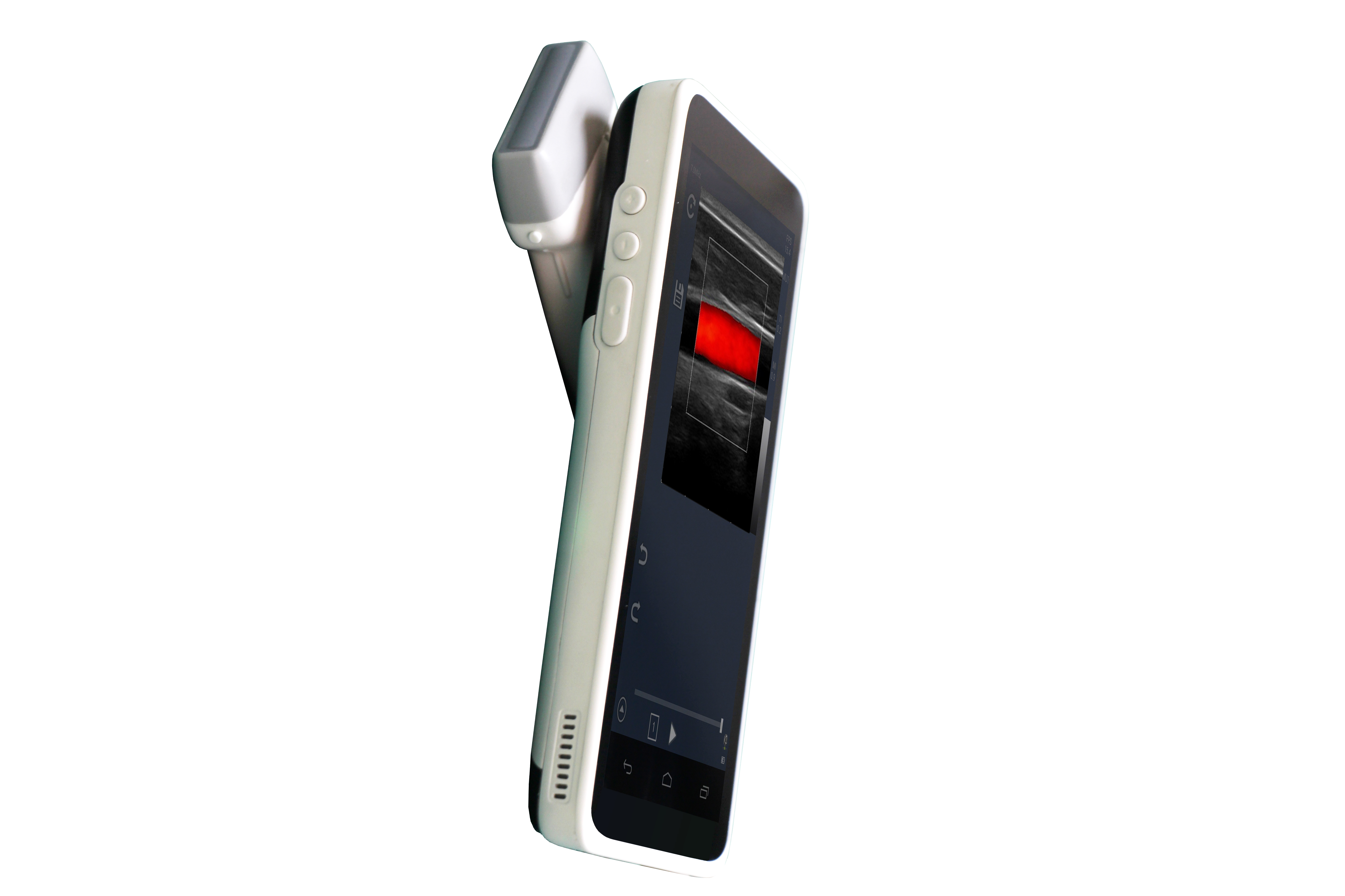 Ultrasound Scanner 6 inch 128 Elements Handheld Touch Screen Color Doppler Machine with convex/linear probe
