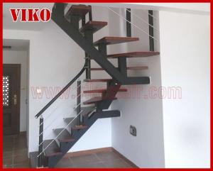 Quality Steel Cable Stair VK92SC Treed American Oak WoodenHandrail Carbon Powder-coate Aluminum304 Stainless Steel wholesale