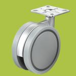 China supplier double wheel casters swivel plate caster big size 100mm