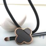 Women Jewelry Stainless Steel Four Leaf Clover Pendant Flower Necklace