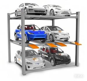 Quality Double Wide 3 Level Parking System/Triple Stacker Car Parking Lift/Tri Level Parking Lift/6 Cars Hydraulic wholesale
