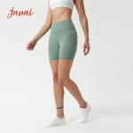 Solid Color 80%Nylon Active Yoga Shorts Women'S Active Shorts With Waist Pocket