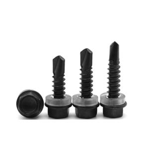 Quality Metric Black Oxide Finish Roofing Tek Screws with ISO Standard and Carbon Steel Material wholesale