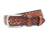 Hollow Out 3.8cm Mens Casual Waist Belt With Pin Buckle