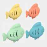 Wholesale colorful Bpa Free Food Grade Silicone Pet Dog Training Fish Shape Toys