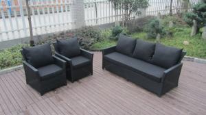 Quality 5 Seat Back Cushion Outdoor Rattan Sofa Set For Hotel Poolside wholesale