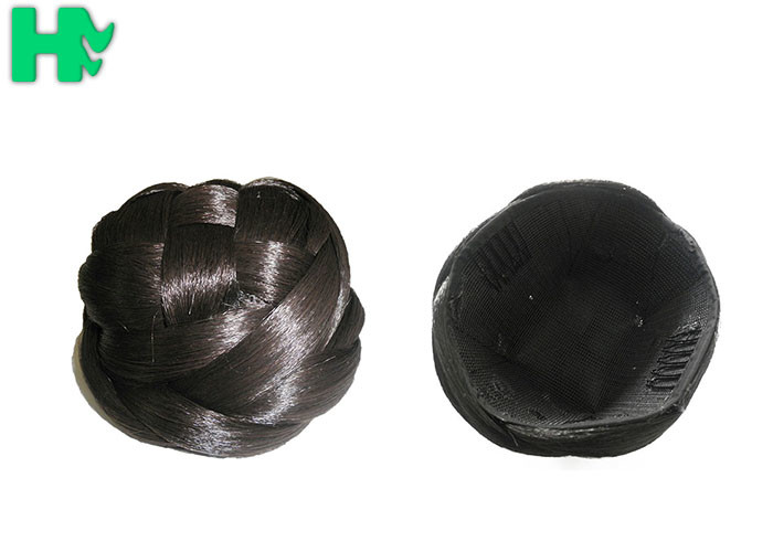 Natural Color 100% Synthetic Hair Accessories High Temperature Wire Hair Bun Pieces