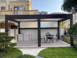 Quality Aluminum Louvered Pergola Double Aluminum Louvers Patio Pergola With Retractable Canopy wholesale