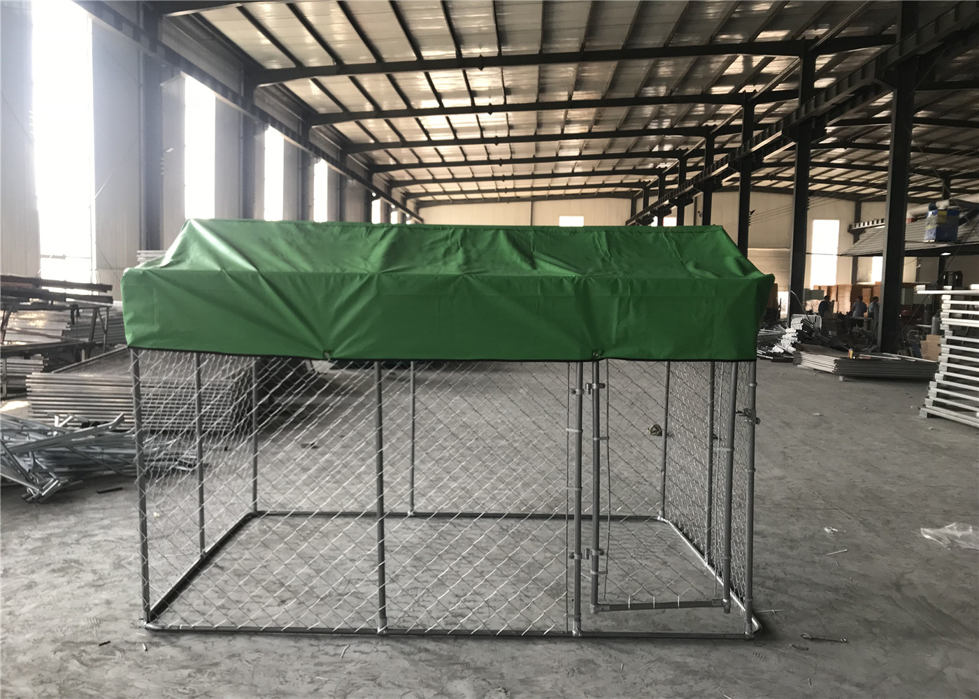 1.8mx2mx3m OD32mm pre-galvanized tube mesh 50mm x 50mm chain link dog kennel