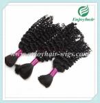 Peruvian 5A virgin remy hair bulk ,natural color, deep curly style 10''-26'
