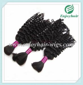 Quality Peruvian 5A virgin remy hair bulk ,natural color, deep curly style 10''-26''length hair wholesale