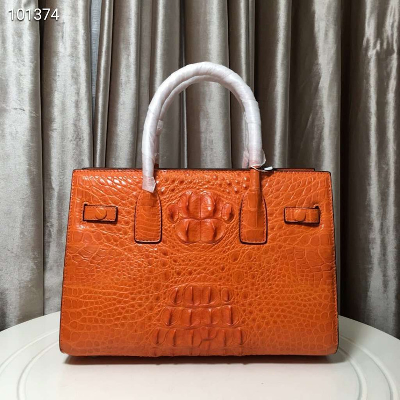 Genuine Alligator Skin Women Totes Purse Authentic Crocodile Leather Lady Top-handle Handbag Female Large Shoulder Bag