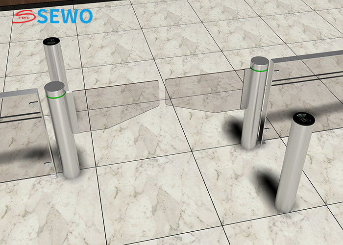 Portable Fingerprint RFID Card Reader Turnstile , Security Turnstile Gate For Shopping Mall