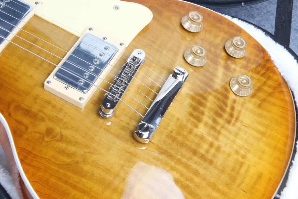 Solid Maple LP Electric guitar Tone Pro bridge, one piece Body and Neck,Bone nut, Aged Guitar parts