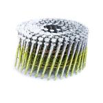 Yellow 15 Degree Coil Nails Galvanised Screw Shank 57mm For Fencing