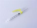 Sterile Medical Disposable Safety Syringe With Safety Needle 16G-30G FDA51K