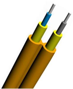 Quality Zipcord Interconnect Indoor Fiber Optic Cable ZCC For Jumper / Pigtail wholesale