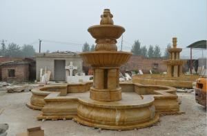Quality Large Marble Column Stone Pillar Water Fountain Pool Size wholesale
