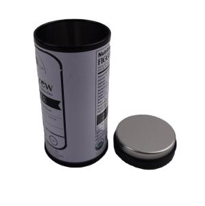 Quality Round Small Empty Metal Coffee Tin With Plug Lid 68*153mm wholesale