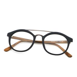 Quality Elliptic Frame Stylish Wood Copy Acetate Glasses Frame MR 098.2 wholesale