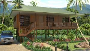 Quality Light Steel Wooden House Bungalow / Luxury Beach Bungalows For Thailand wholesale