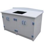 PP White Chemistry Lab Furniture , Lab Sink Cabinet Long Life Span