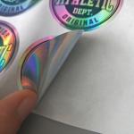Custom Logo Printed Die Cut Hologram Laser Sticker Label