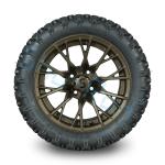 Customizable 14 Inch Golf Cart Bronze Wheels And Off-road Tires for Customer