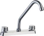 8in Solid Brass Centerset Kitchen Faucet Cold And Hot Water Deck Mounted