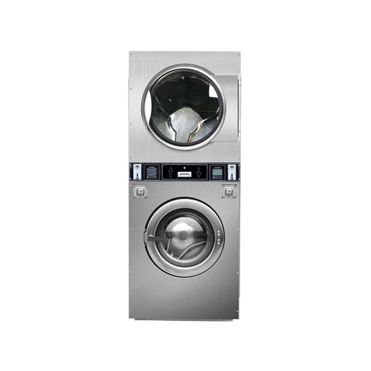 380V/220V/50Hz Full Automatic Commercial Coin Operated Stack Washing Machine And Dryer