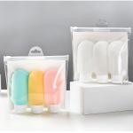 60ml Yellow/Pink/Blue cylinder frosted with White Lid for shampoo lotion bottle