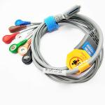 Anti Electricity Patient Holter ECG Cable Compatible Bionmedical 7 Leads Snap