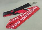 Celebration Promotional Lanyards Printing Stain Material Neck Ribbon With Twist
