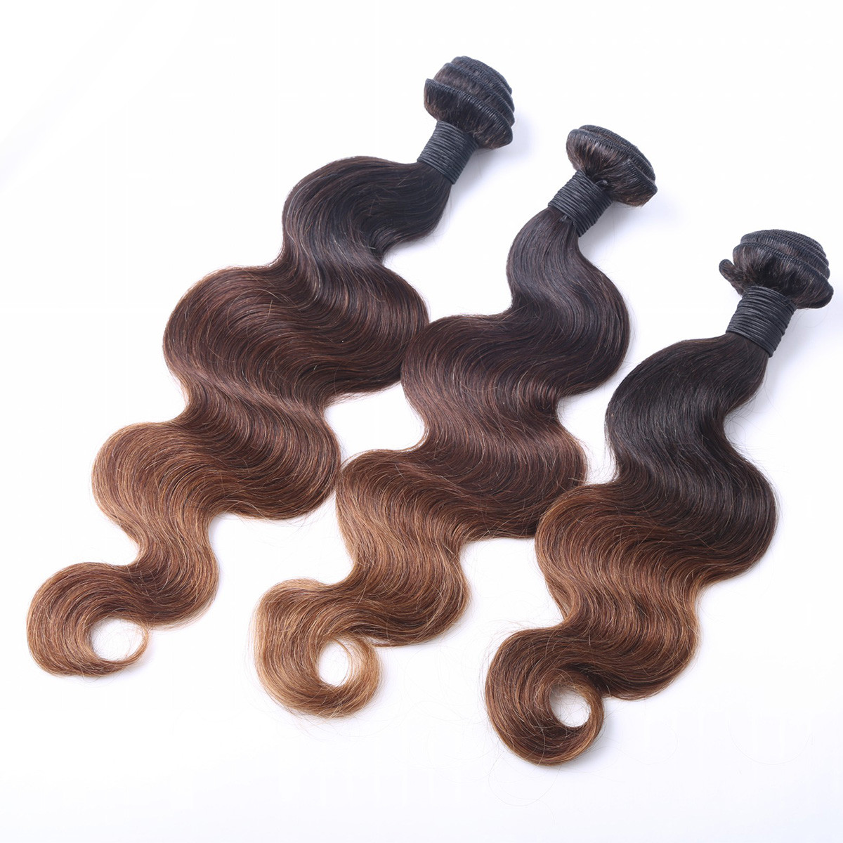 8A Grade Ombre 3 Color No tangle no shedding Unproduced Virgin Brazilian Hair Weft