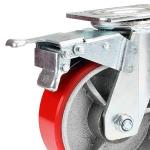 6 Inch Caster Wheels , Heavy Duty Swivel Casters With Double Lock Brake