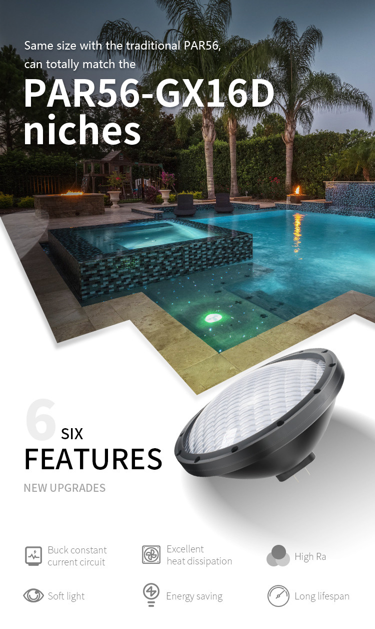 17W Pool Light RGB Color Baby Swimming Pool With GX16D Base Ip68 Led Underwater Light