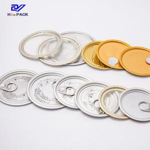 Quality Easy Open Dog Can Food Lids Metal Or Aluminum Lids For Tins Silver Gold wholesale