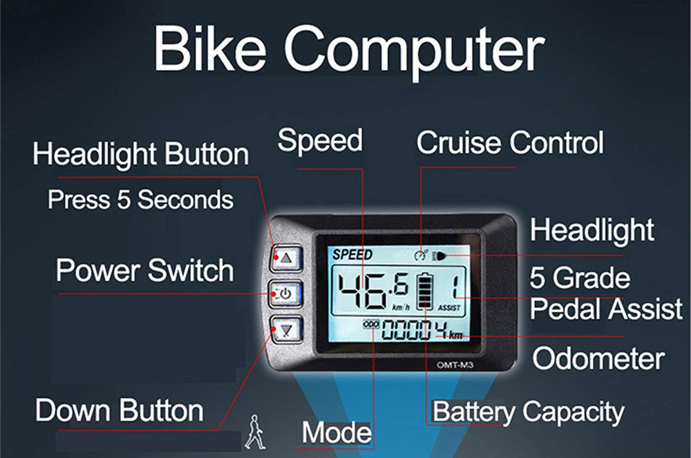 21 Speed Electric Folding Bike 48V 120Km Long Range 26 Inch Wheel Ebike