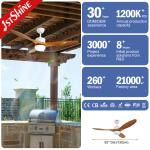 Outdoor Waterproof IP44 ABS Plastic Led Ceiling Fan Remote Control