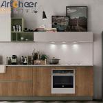 Customized Color Modern Stylish Kitchen Cabinet with Island Sink Base Configurat
