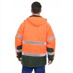 300D Oxford Safety Hi Vis Workwear Jacket Windproof And Waterproof
